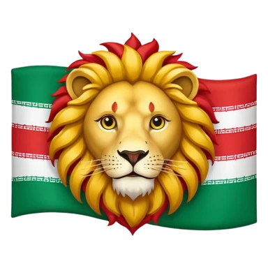 Iran flag lion and the sun flag sticker