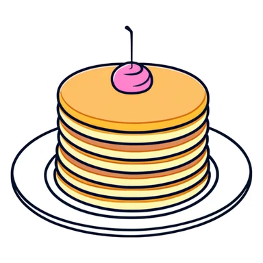 Pancake mit Pinker, Glasur sticker