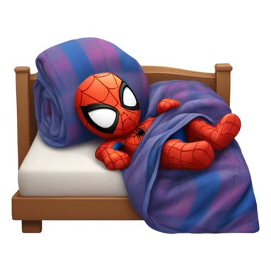 spider man sleeping bed cute  sticker