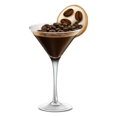 Espresso martini with 3 espresso beans in it sticker