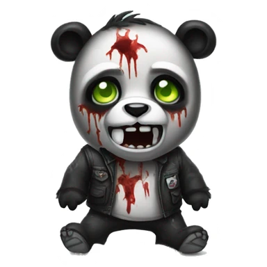 panda zombie sticker