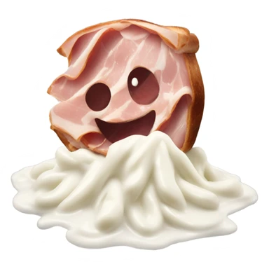 shredded ham with white sauce sticker