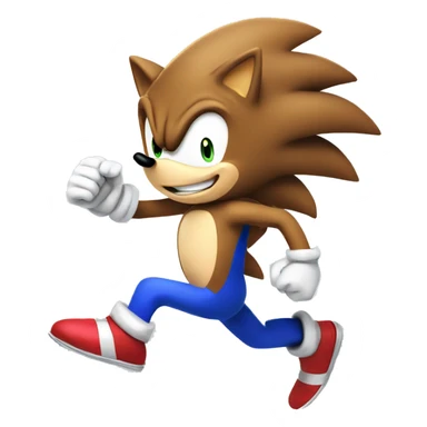 Sonic the hedgehog running so so super fast sticker
