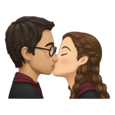 harry potter kissing hemione granger sticker