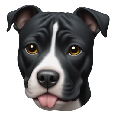 Black staff dog with white nose  sticker