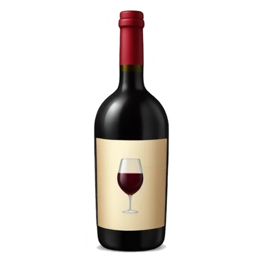 Fancy bottle of red wine sticker