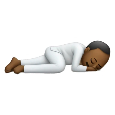 A person who has fallen asleep in an awkward position and is cecked out from the world. Maybe half on the couch and half on the floor face covered  sticker