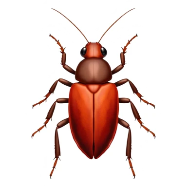 cockroach with "RED" written on its back sticker