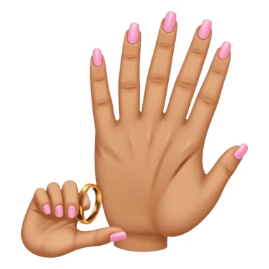 A hand emoji where your pinky finger my finger and your ring finger are sticking down but your other fingers are sticking up sticker