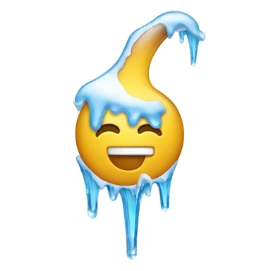 Smiley face with icicle instead of teardrop sticker