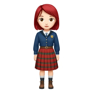 female with scottish attaire sticker