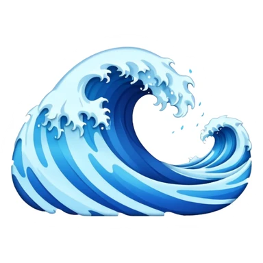 glitter blue wave sticker