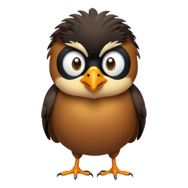 A cute common myna bird cute emoji sticker
