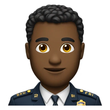 man in FBI uniform sticker