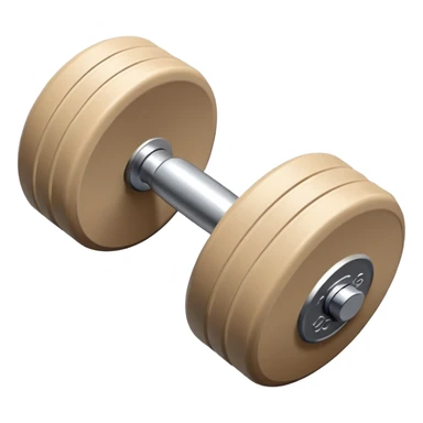 beige dumbbell, single fitness weight sticker