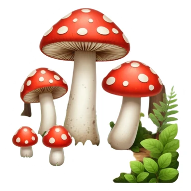 Cottage core mushrooms sticker