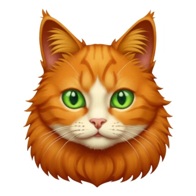 orange cat with green eyes sticker