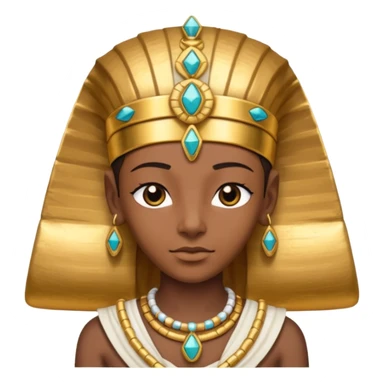 Pharaoh: Bandaged body with golden headdress and jeweled amulet.
 sticker
