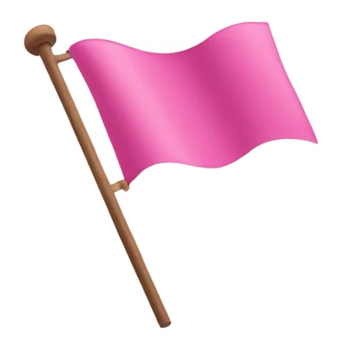 Pink flag emogy sticker