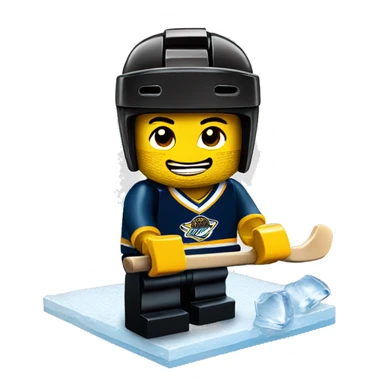 lego with icehockey sticker