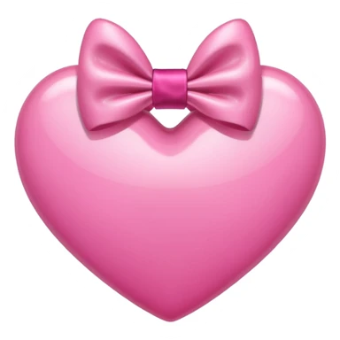 Pink heart with a bow sticker