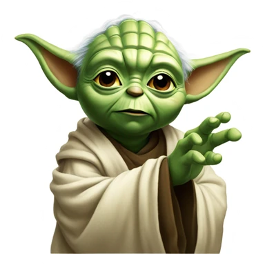 Yoda sending a kiss sticker