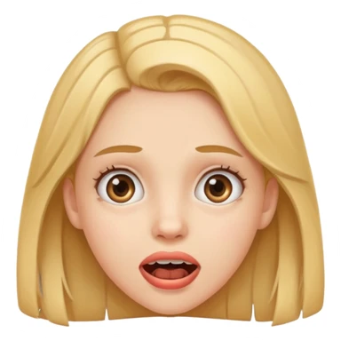 girl with braces, surprised sticker