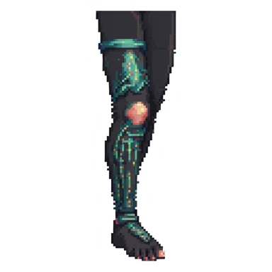 Pixel art leg and foot sticker