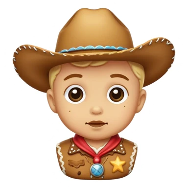cowboy baby cookie sticker