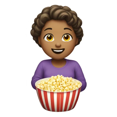 Fat girl eating popcorn  sticker
