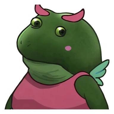 a short, fat, ugly woman with tiny pink wings sticker