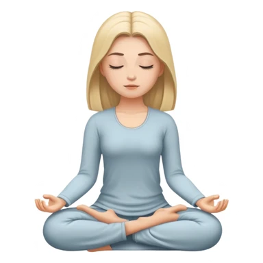 White girl  meditating sticker
