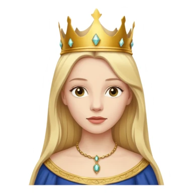 Elizabeth Woodville is the queen of York and looks like a blonde Rebecca Ferguson sticker