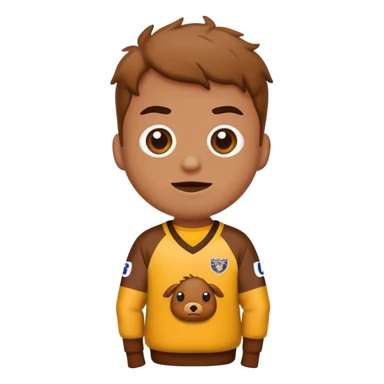 Poo emoji in a Hawthorn AFL jumper sticker