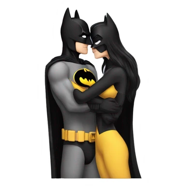 Batman kissing his girlfriend  sticker