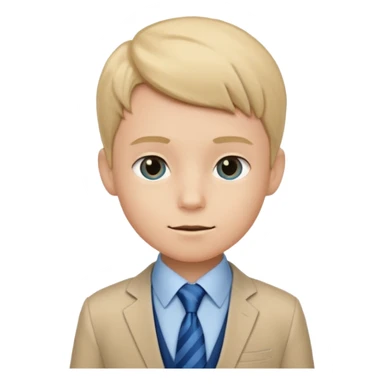 birthday  boy in biege suit sticker