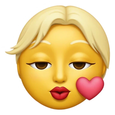 Peace emoji with kiss  sticker