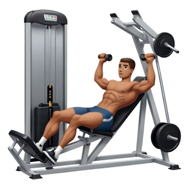guy leg press machine sticker