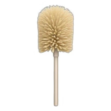 Diagonal Toilet brush beige sticker