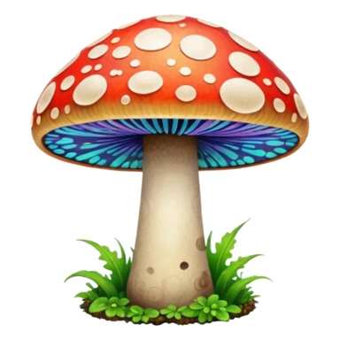 psychodelic mushroom sticker