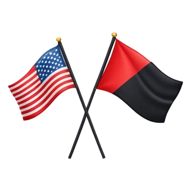basic flag split in 2 evenly top is red and bottom is black, nothing else just two sides sticker