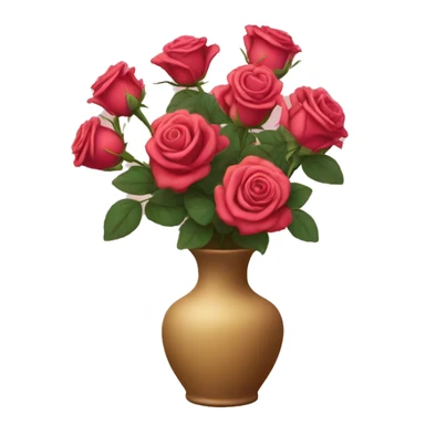 Vase of roses sticker
