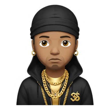 A gangster black cool rapper  sticker