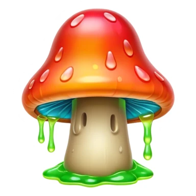 gummy neon melting mushroom  sticker