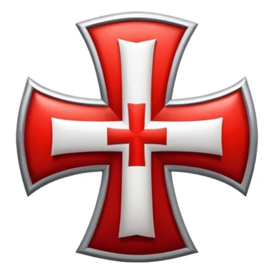 the red cross of the knights templar sticker