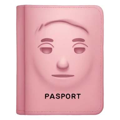 Light pink passport  sticker
