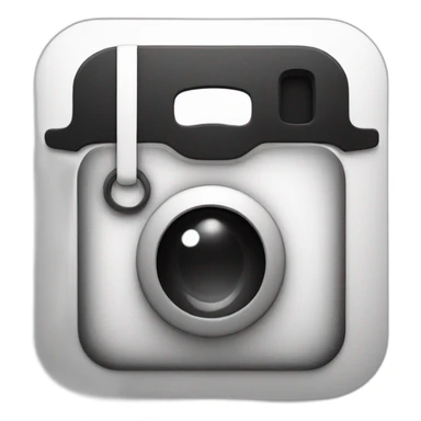 Instagram symbol in black and white sticker