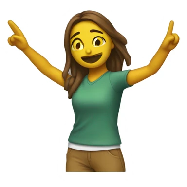 chica haciendo dab sticker