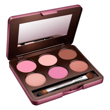 pink and brown makeup kit sticker