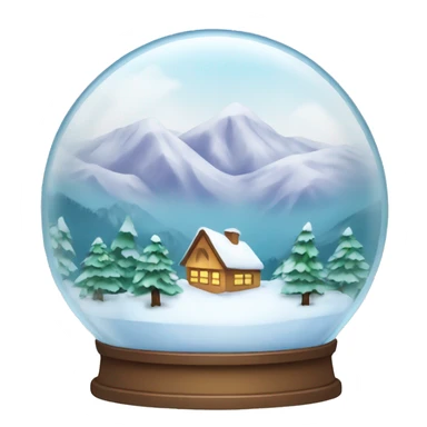 Snow globe with winter landscape sticker